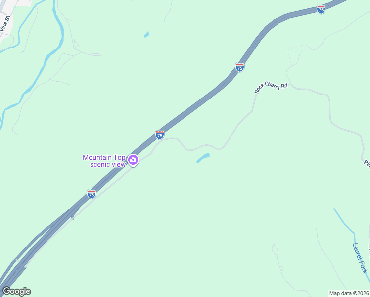 map of restaurants, bars, coffee shops, grocery stores, and more near Rock Quarry Road in Jellico