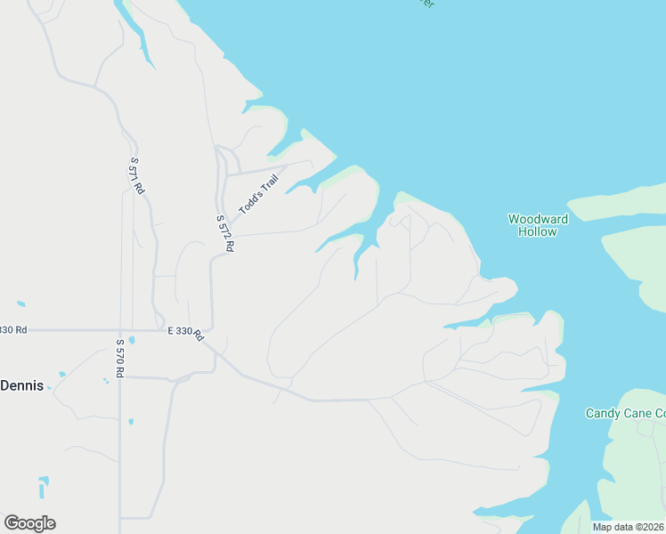 map of restaurants, bars, coffee shops, grocery stores, and more near 32751 South 573 Road in Jay