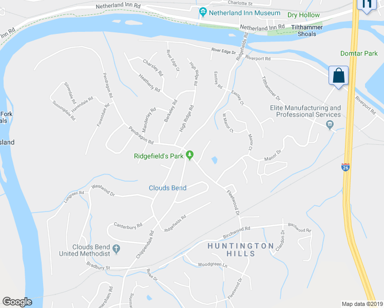 map of restaurants, bars, coffee shops, grocery stores, and more near 605 Chippendale Road in Kingsport