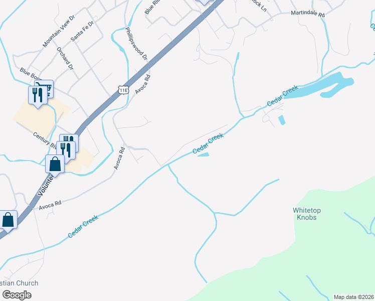 map of restaurants, bars, coffee shops, grocery stores, and more near 1030 Deer Harbour Road in Bristol
