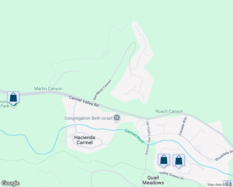 map of restaurants, bars, coffee shops, grocery stores, and more near 39 Del Mesa Carmel in Carmel