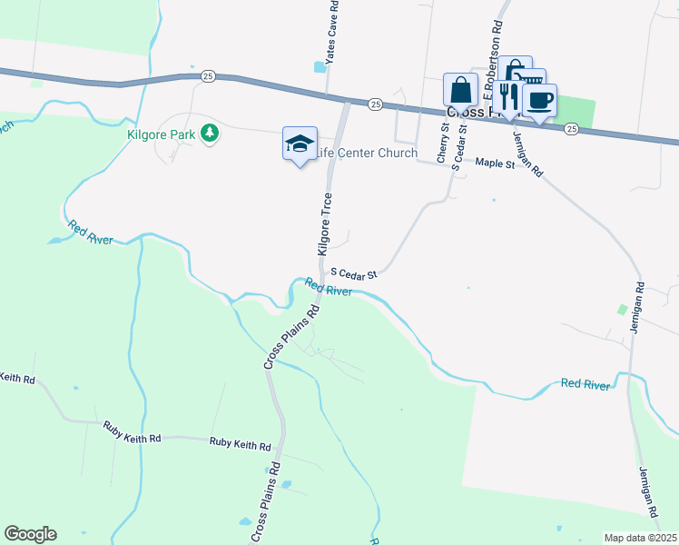 map of restaurants, bars, coffee shops, grocery stores, and more near 219 South Cedar Street in Cross Plains