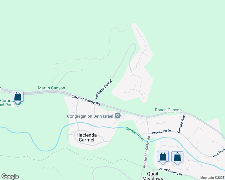 map of restaurants, bars, coffee shops, grocery stores, and more near 34 Del Mesa Carmel in Carmel-by-the-Sea