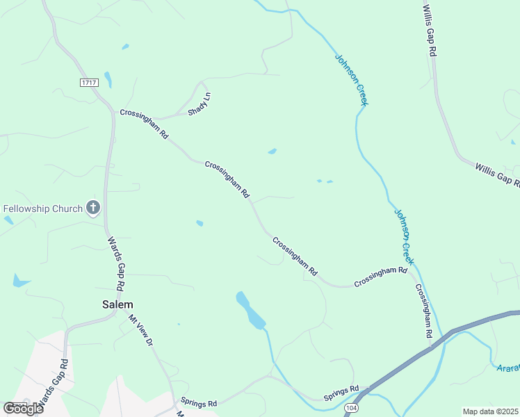 map of restaurants, bars, coffee shops, grocery stores, and more near 566 Crossingham Road in Mount Airy