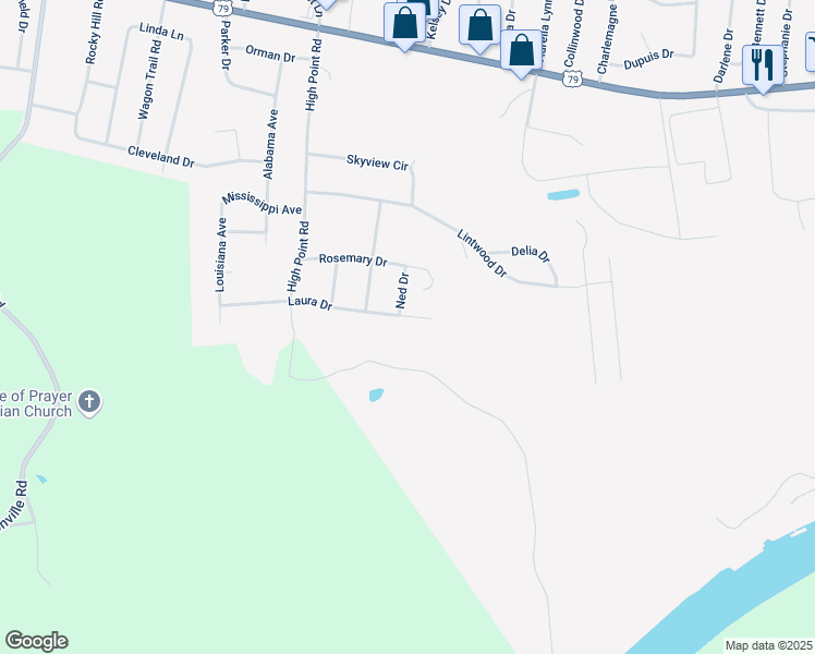 map of restaurants, bars, coffee shops, grocery stores, and more near 1992 Laura Drive in Clarksville
