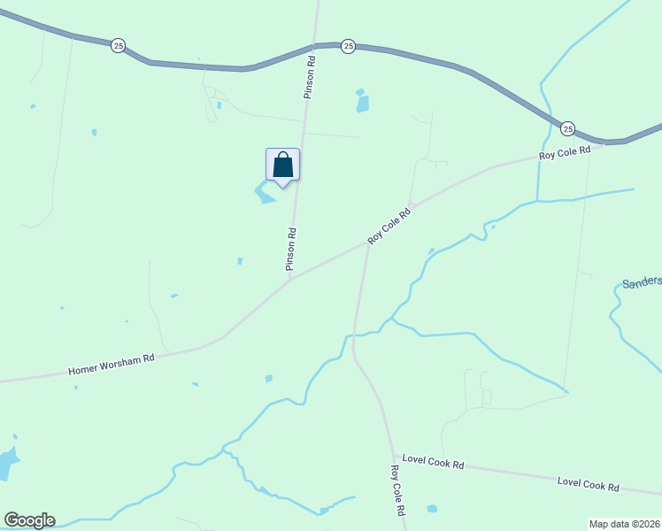 map of restaurants, bars, coffee shops, grocery stores, and more near 5031 Homer Worsham Road in Springfield