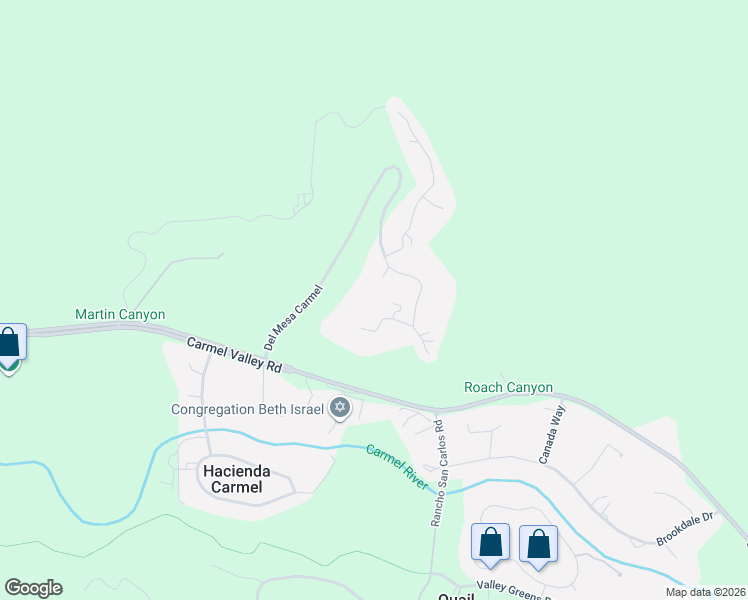 map of restaurants, bars, coffee shops, grocery stores, and more near 10 Del Mesa Carmel in Carmel-by-the-Sea