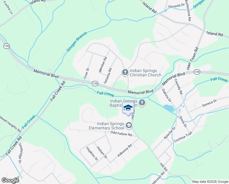 map of restaurants, bars, coffee shops, grocery stores, and more near 5509 Memorial Blvd in Kingsport