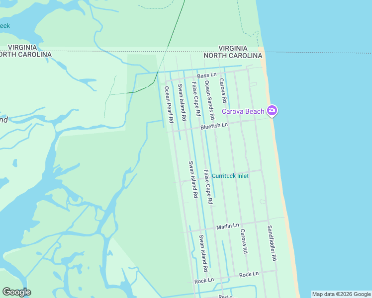 map of restaurants, bars, coffee shops, grocery stores, and more near 2361 Ocean Pearl Rd in Corolla