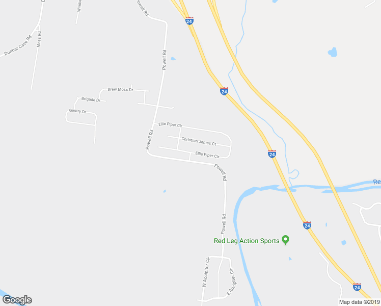 map of restaurants, bars, coffee shops, grocery stores, and more near 1729 Ellie Piper Circle in Clarksville