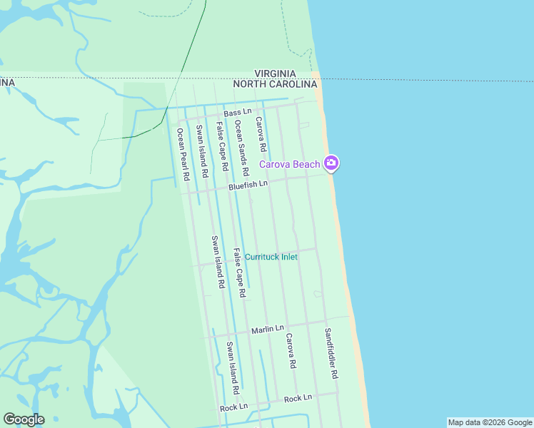 map of restaurants, bars, coffee shops, grocery stores, and more near 2367 Carova Road in Corolla
