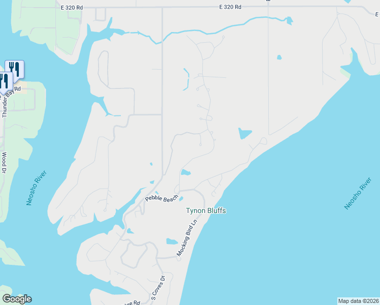 map of restaurants, bars, coffee shops, grocery stores, and more near 32591 Pebble Beach in Afton