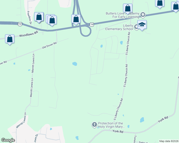 map of restaurants, bars, coffee shops, grocery stores, and more near Tennessee 374 Connector in Clarksville