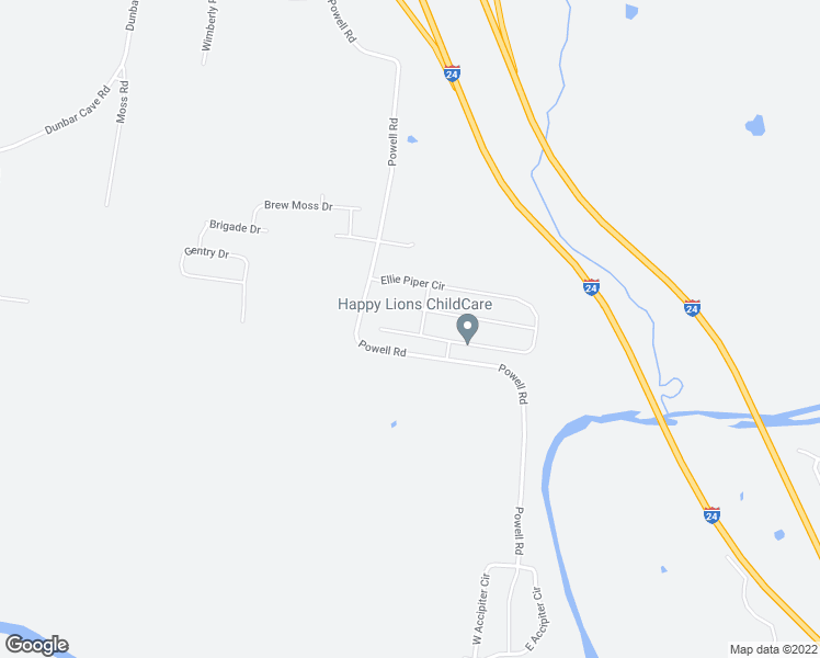 map of restaurants, bars, coffee shops, grocery stores, and more near 1746 Ellie Piper Circle in Clarksville