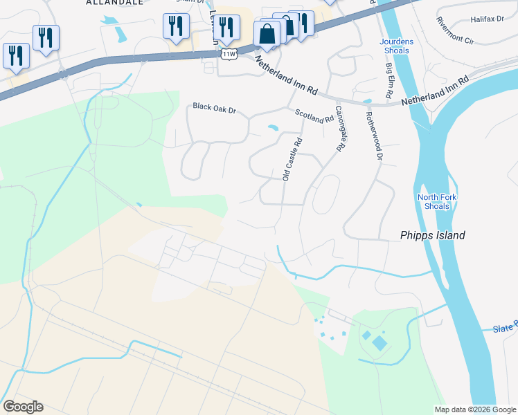 map of restaurants, bars, coffee shops, grocery stores, and more near 105 Craig Head Road in Kingsport