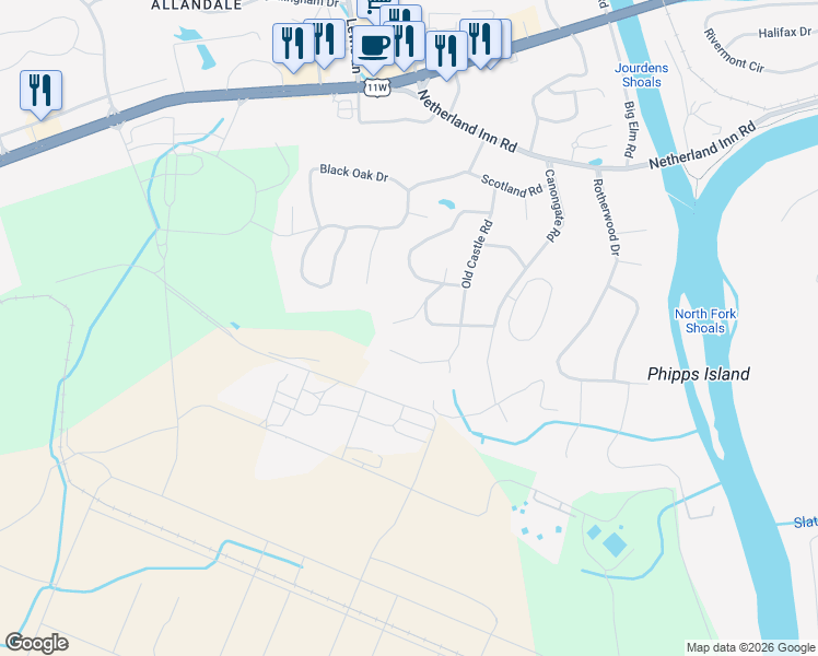 map of restaurants, bars, coffee shops, grocery stores, and more near 105 Craig Head Road in Kingsport