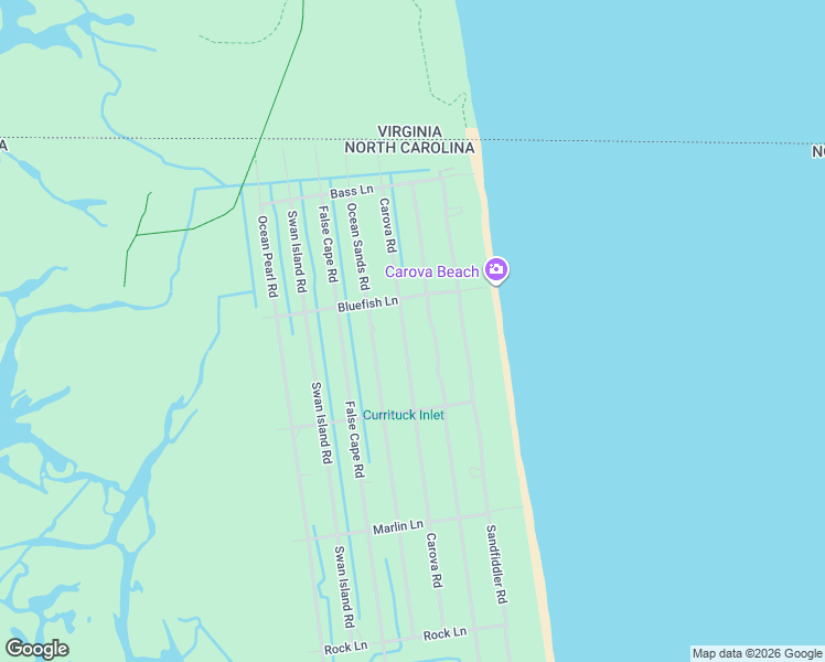 map of restaurants, bars, coffee shops, grocery stores, and more near 2367 Carova Rd in Corolla