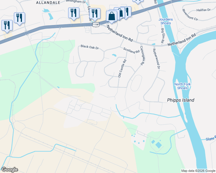 map of restaurants, bars, coffee shops, grocery stores, and more near 105 Craig Head Road in Kingsport