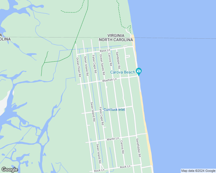 map of restaurants, bars, coffee shops, grocery stores, and more near 2369 Ocean Sands Road in Corolla