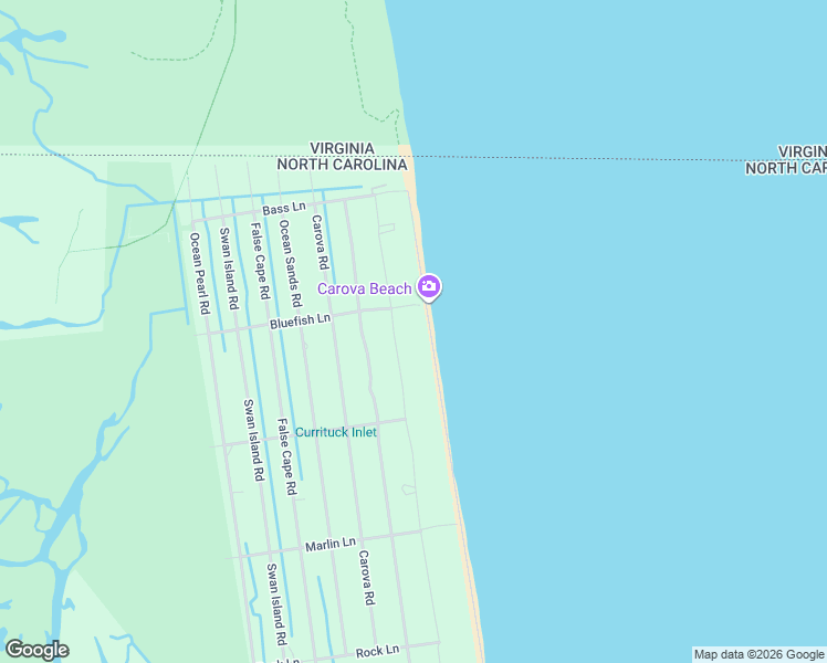 map of restaurants, bars, coffee shops, grocery stores, and more near 2367 Sandfiddler Road in Corolla