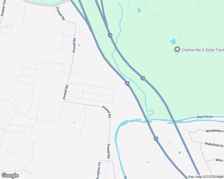 map of restaurants, bars, coffee shops, grocery stores, and more near 1619 Ellie Piper Circle in Clarksville