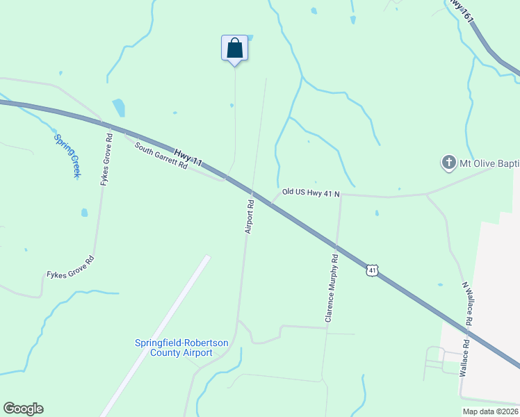 map of restaurants, bars, coffee shops, grocery stores, and more near 4615 Airport Road in Springfield