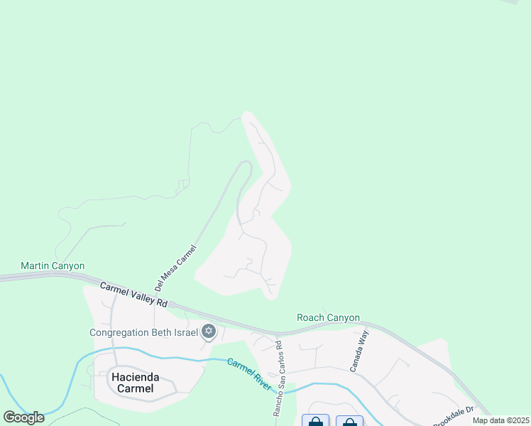 map of restaurants, bars, coffee shops, grocery stores, and more near 238 Del Mesa Carmel in Carmel