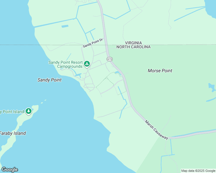 map of restaurants, bars, coffee shops, grocery stores, and more near 108 East Points Estate Drive in Currituck County
