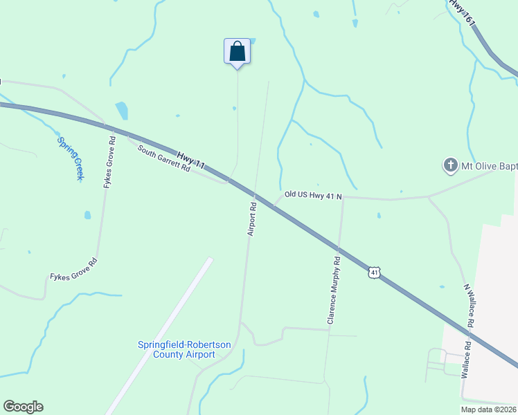 map of restaurants, bars, coffee shops, grocery stores, and more near 4615 Airport Road in Springfield