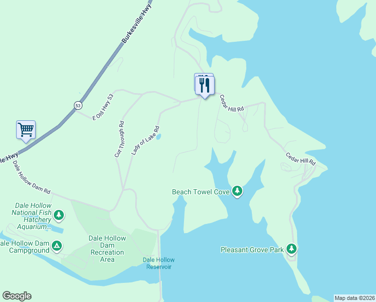 map of restaurants, bars, coffee shops, grocery stores, and more near 301 Bill Hunter Road in Celina