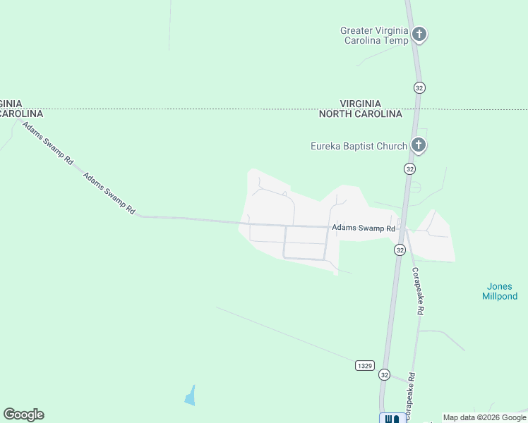 map of restaurants, bars, coffee shops, grocery stores, and more near 101 Adams Swamp Road in Corapeake