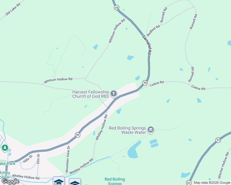 map of restaurants, bars, coffee shops, grocery stores, and more near 626 Bennett Hill Road in Red Boiling Springs