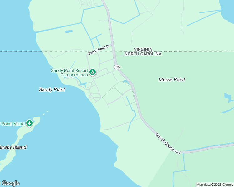 map of restaurants, bars, coffee shops, grocery stores, and more near 106 East Point Estates Road in Currituck County