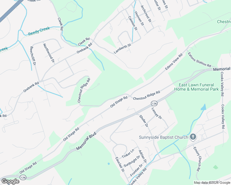 map of restaurants, bars, coffee shops, grocery stores, and more near 5840-6032 Chestnut Ridge Road in Kingsport