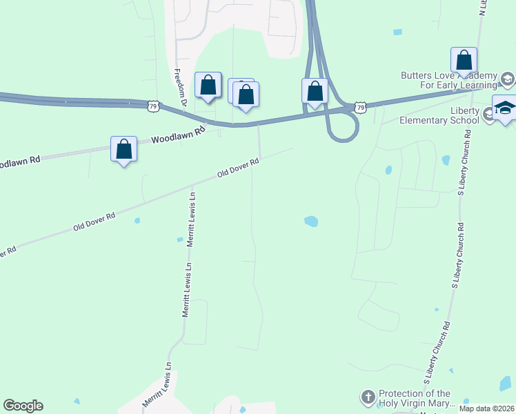 map of restaurants, bars, coffee shops, grocery stores, and more near 1009 Ross Lane in Clarksville