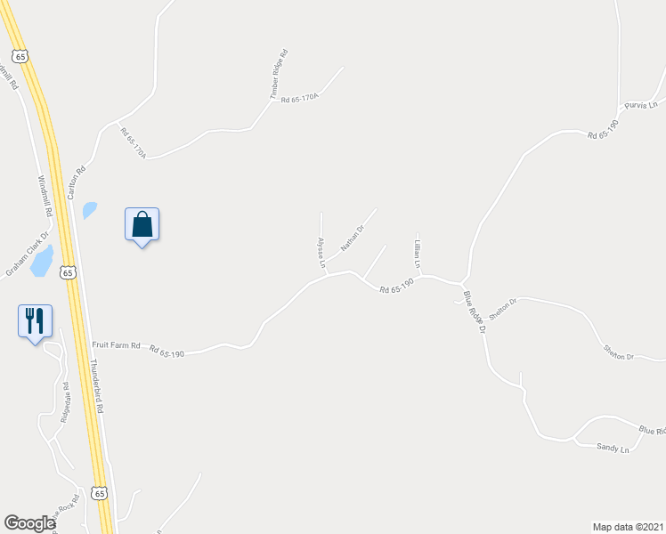 map of restaurants, bars, coffee shops, grocery stores, and more near 541 Fruit Farm Road in Hollister