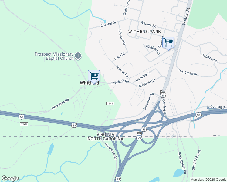 map of restaurants, bars, coffee shops, grocery stores, and more near 475 Sydenham Street in Danville