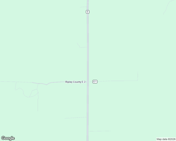 map of restaurants, bars, coffee shops, grocery stores, and more near State Highway E in Ripley County