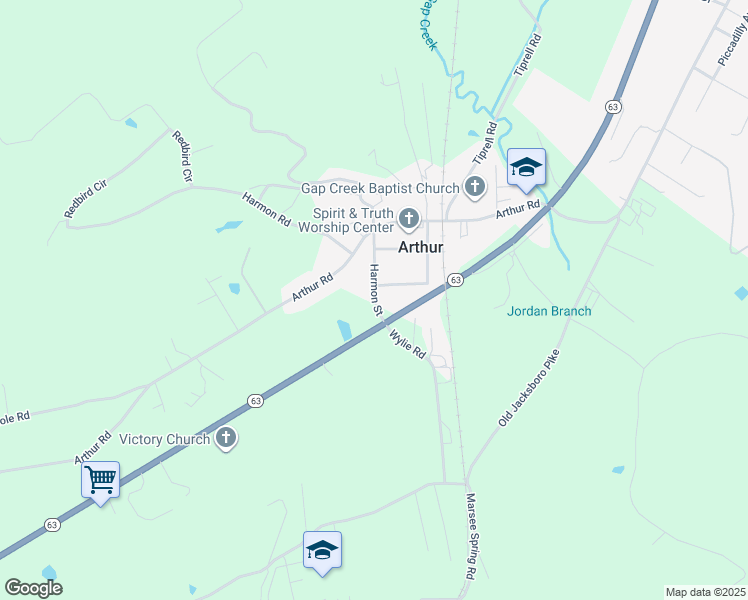 map of restaurants, bars, coffee shops, grocery stores, and more near in Claiborne