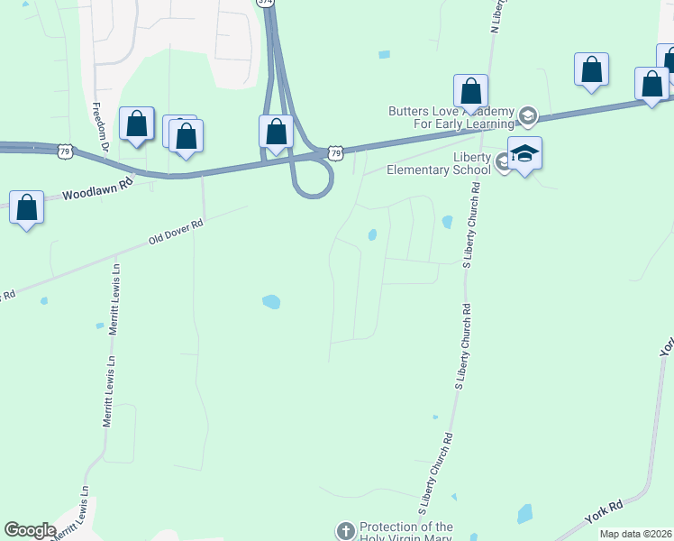map of restaurants, bars, coffee shops, grocery stores, and more near Tennessee 374 Connector in Clarksville