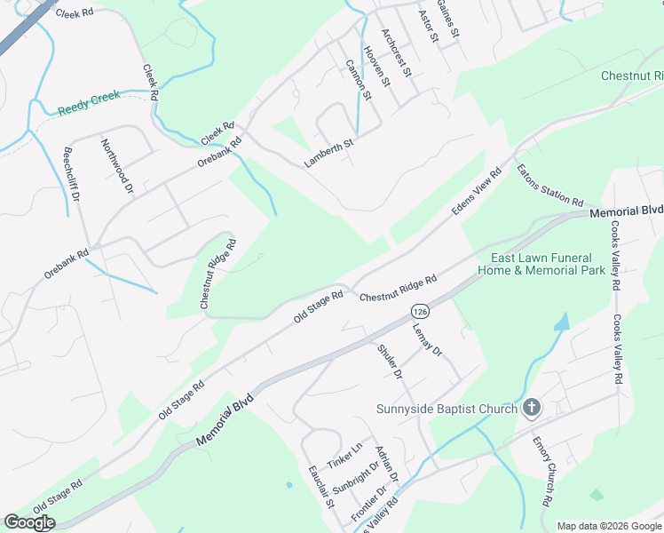 map of restaurants, bars, coffee shops, grocery stores, and more near 5840-6032 Chestnut Ridge Road in Kingsport