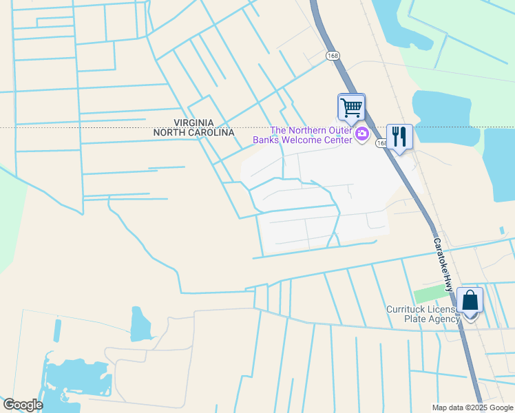 map of restaurants, bars, coffee shops, grocery stores, and more near 137 South Street in Moyock