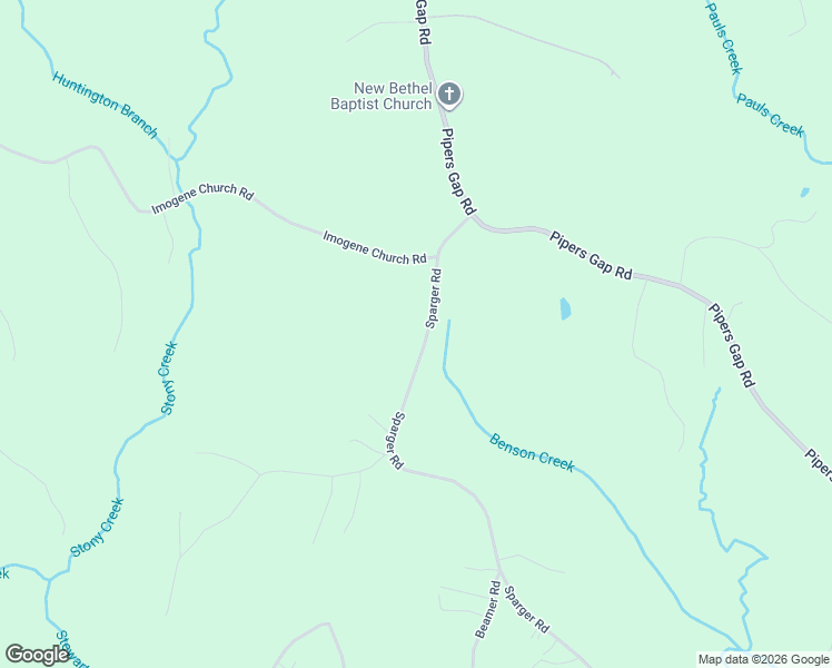 map of restaurants, bars, coffee shops, grocery stores, and more near 2131 Sparger Road in Mount Airy