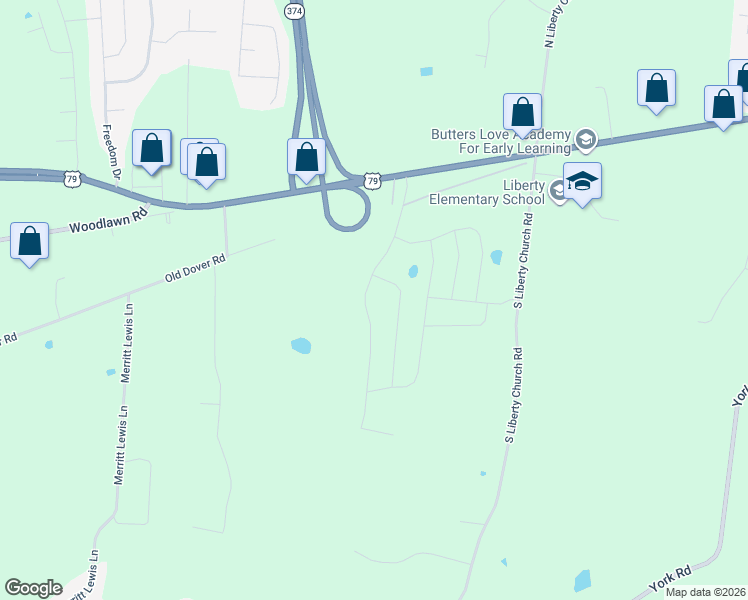 map of restaurants, bars, coffee shops, grocery stores, and more near Tennessee 374 Connector in Clarksville