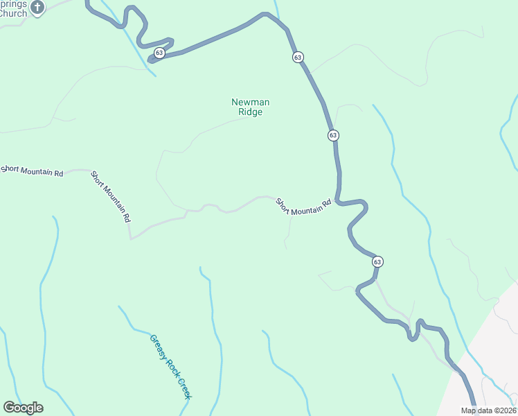map of restaurants, bars, coffee shops, grocery stores, and more near Short Mountain Road in Sneedville