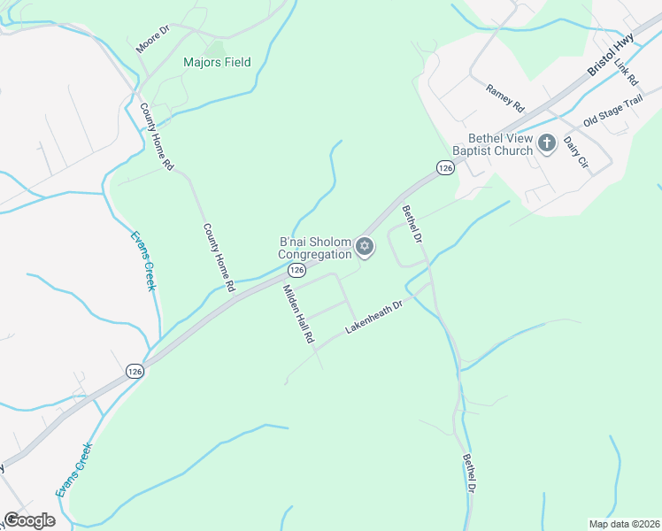 map of restaurants, bars, coffee shops, grocery stores, and more near 253 Fairford Lane in Blountville