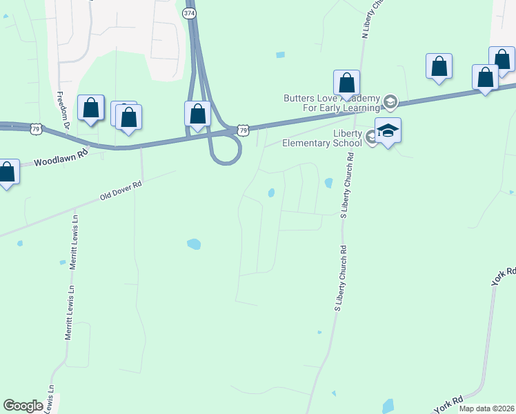map of restaurants, bars, coffee shops, grocery stores, and more near Tennessee 374 Connector in Clarksville