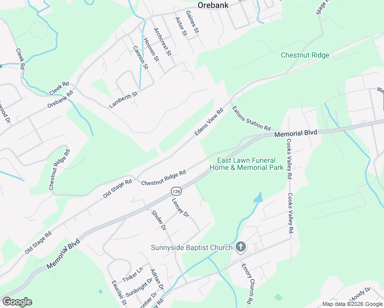 map of restaurants, bars, coffee shops, grocery stores, and more near 4745 Edens View Road in Kingsport