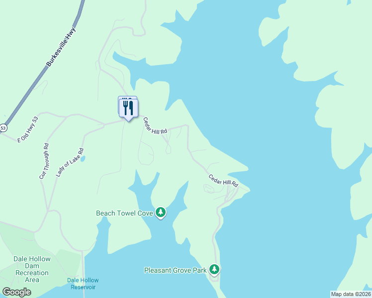 map of restaurants, bars, coffee shops, grocery stores, and more near 406 Cedar Hill Road in Celina