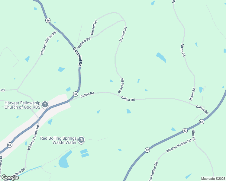 map of restaurants, bars, coffee shops, grocery stores, and more near 1965 Celina Road in Red Boiling Springs